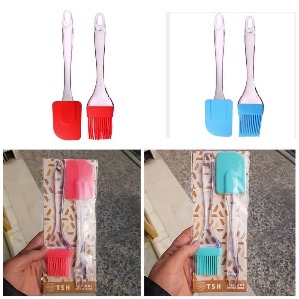 فرچه و لیسک جفتی سیلیکونی  شفاف آشپزی بزرگ