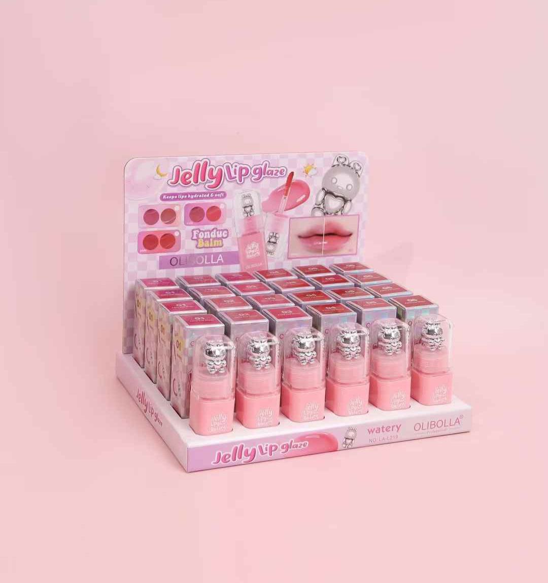 رژ لب مایع براق ژلهای OUBOLLA Jelly Lip Gloss