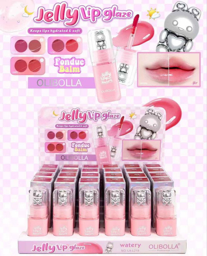رژ لب مایع براق ژلهای OUBOLLA Jelly Lip Gloss